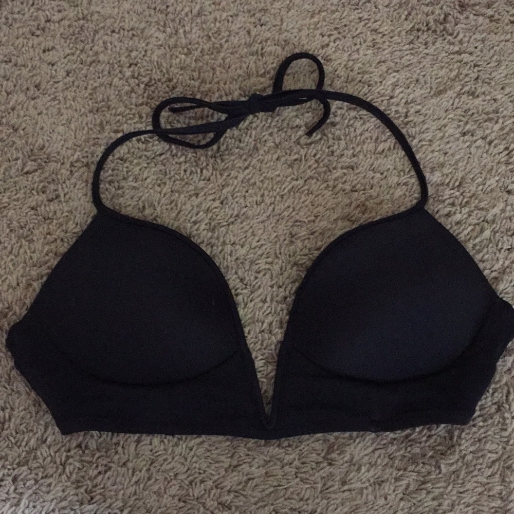 PINK plunging bikini top